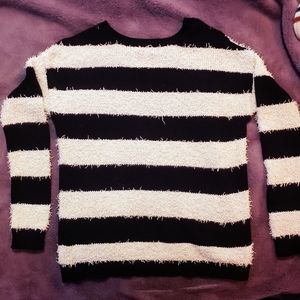 American Eagle "Vintage Boyfriend" Shag Stripped Sweater
